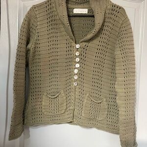 Willow Olive Button-Up Cardigan size S